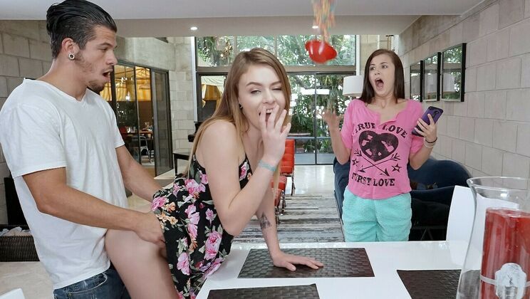 [ShareMyBF] - Petite Blonde and Brunette Share Big Cock in Missionary and Cowgirl