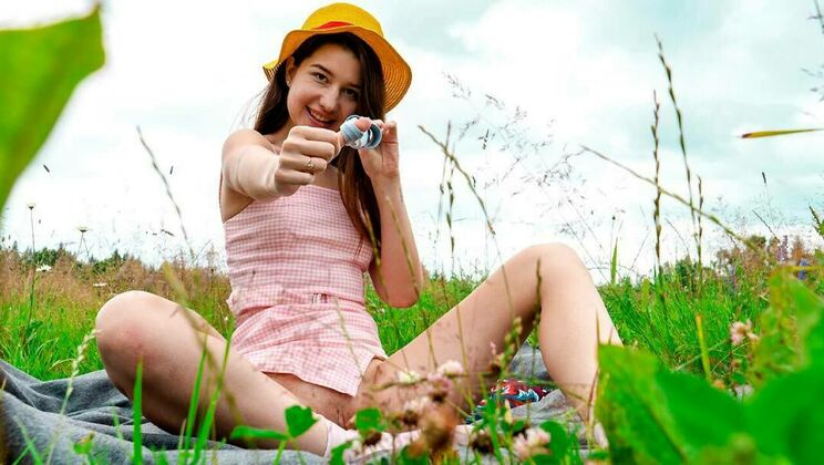 [ClubSweethearts] - Brunette Babe Jolie Butt Masturbates In Nature - Jolie Butt