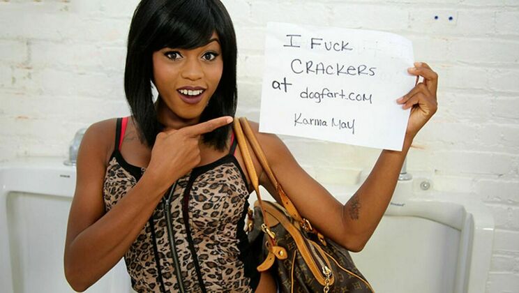 [GloryHoleInitiations] - Karma May's Shaved Ebony Pussy - Karma May