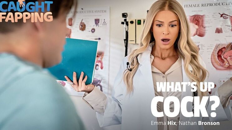 Cum on Emma Hix's Shaved Pussy