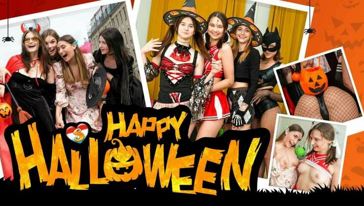 [ClubSweethearts] - Long Hair Lesbians Play on Halloween - Olivia Trunk - Elise Moon - Milka Wey - Funky Town - Jane White - Sadistka Hub - Virgin Butterfly - Janyk Brones