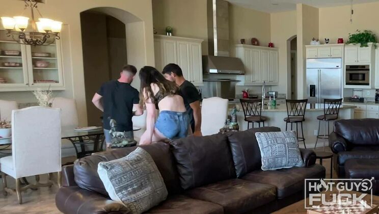 [HotGuysFuck] - On Set with Brunette Beauty Emma Barnes & Jack Phoenix