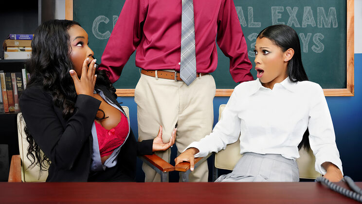 [PervPrincipal] - Spycam Catches Schoolgirls in Naughty Acts - Naomi Foxxx - Eden West - Peter Fitzwell