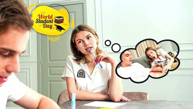 [ClubSweethearts] - Sexy Schoolgirl Milka Wey Gets Cum on Face - Milka Wey - Cristafeer Robien