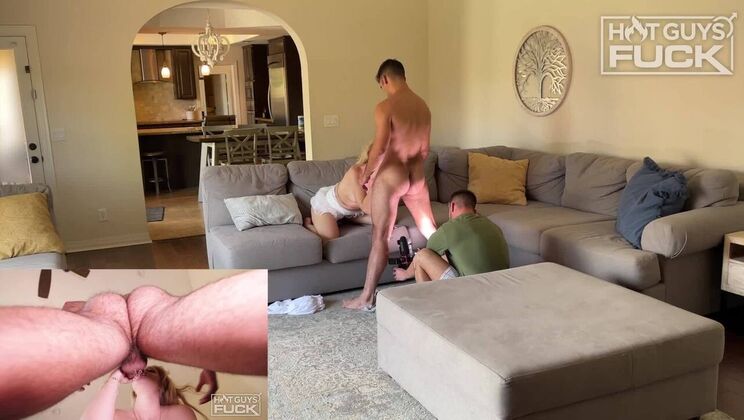 [HotGuysFuck] - River Lynn Licks Roman Cain's Cock in an Interview - River Lynn - Roman Cain