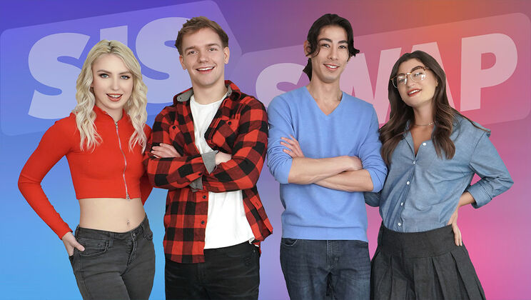 [SisSwap] - Taboo Sex with Stepbrother and Blonde Sister - David Lee - Mae Milano - Britt Blair - Joshua Lewis