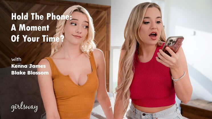 [Girlsway] - Hold The Line: Hairy Pussy & Big Tits Galore - Kenna James - Blake Blossom