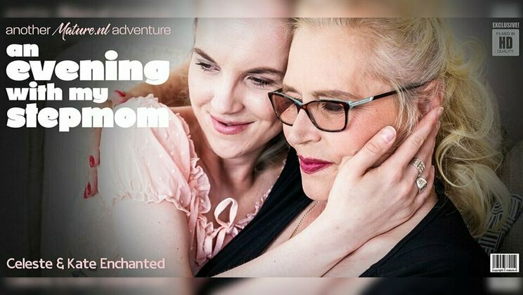 [Mature.nl] - Blonde Celeste and Teen Kate Enchanted Share Female Orgasm