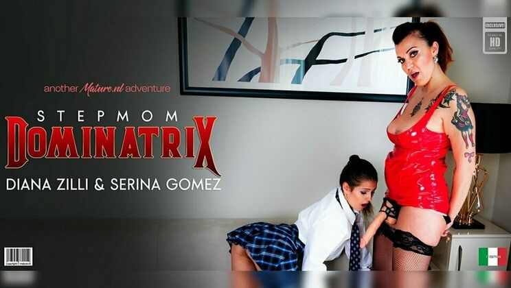 [Mature.nl] - Diana Zilli dominates stepdaughter with strapon - big tits, ass licking & sexy skirt - Serina Gomez - Diana Zilli (EU)