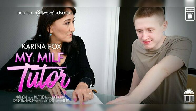 [Mature.nl] - Karina Fox's Natural Tits Bounce as She Rides Her Student