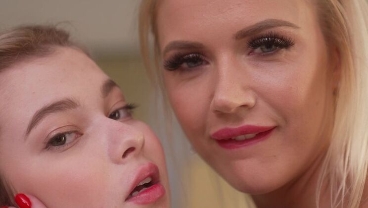 [NRXStudio] - Blonde Stepmom and Blonde Teen Daughter's Hot Escapade - Leo Casanova - Kitty Li - Nick Morris - Meow Miu - Tim Monster Cock