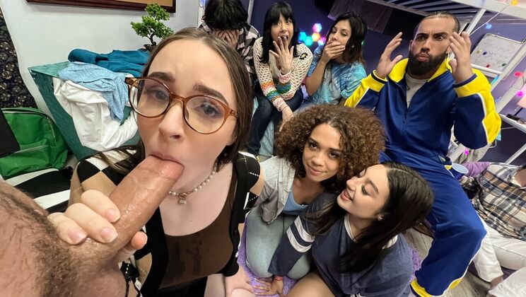 [DareDorm] - College Orgy with Big Tits and Asses - Hazel Moore - Violet Gems - James Angel - Willow Ryder - Kai Jaxon