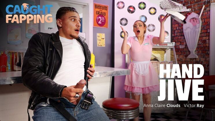 [CaughtFapping] - Deepthroat Delight with Shaved Blonde Anna Claire Clouds - Anna Claire Clouds - Victor Ray