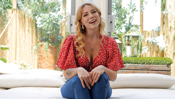 [CastingCouchHD] - Stella Sucks Balls for the Camera - Stella