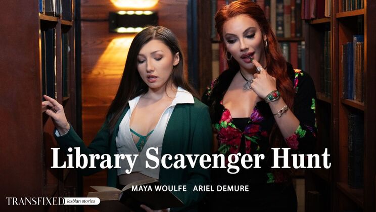 [Transfixed] - Stockings and Sex in Library Scavenger - Maya Woulfe - Ariel Demure