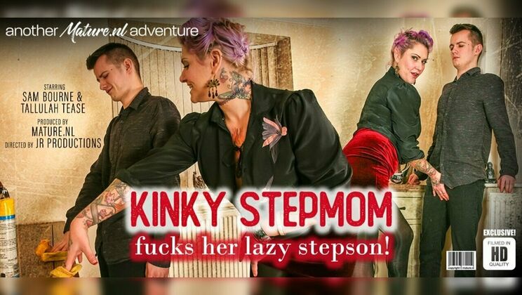 [Mature.nl] - British Mom Fucks Lazy Stepson in Thong! - Sam Bourne - Tallulah Tease (EU)