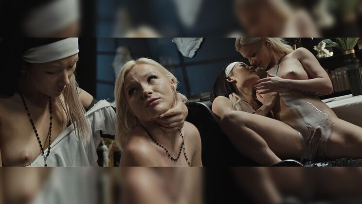 [FutanariXXX] - Tiny Asian Angels in Dark Bukkake Fun - Zazie Skymm - Dolly X