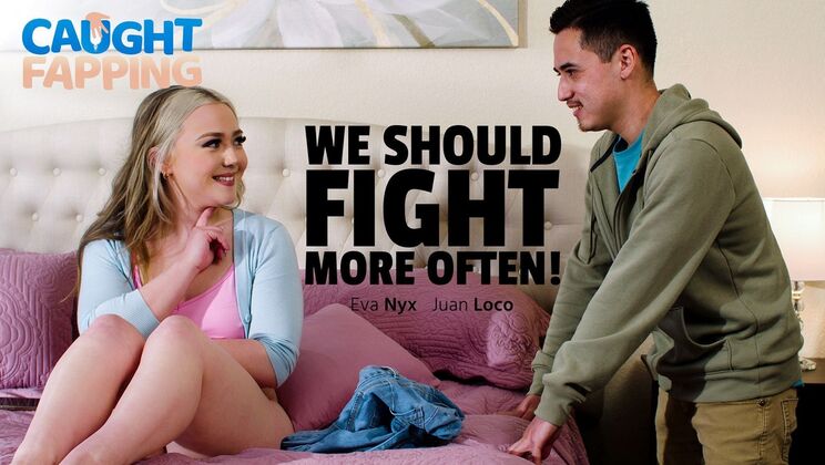 [CaughtFapping] - Eva Nyx Kisses & Sucks Before Taking Cum on Her Tits - Juan Loco - Eva Nyx