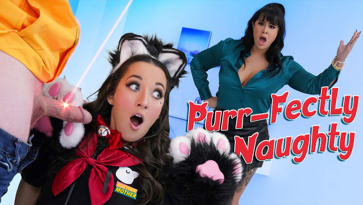 [AskYourMother] - Stepmom Fucks Neko Girl While Stepson Watches and Joins - Freya Von Doom - Jimmy Michaels - Misty Meaner