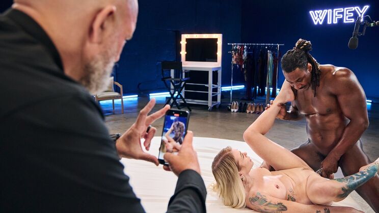 [WIFEY] - BBC Fucks Blonde Wife Missionary and Doggystyle - Jax Slayher - Saint LaRose