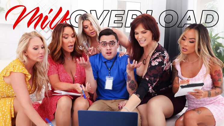 [MILFOverload] - Big Tits Blonde Gets Facial from Nerdy Helpers - Syren De Mer - Alexis Malone - Juan Loco - Rachel Steele - Linda Lan - Taylor Wild