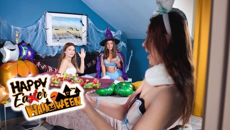 [ClubSweethearts] - Halloween Witch Threesome: Big Ass and Shaved Pussies - Hazel Grace - Milka Wey - Kitty Doll88