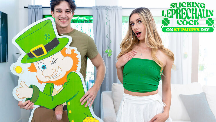 [PrincessCum] - St Paddy's Day Sex - Blonde Slut Gets Creampie Cowgirl - Parker Ambrose - Emily Jade