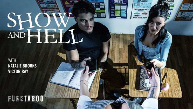 [PureTaboo] - Brunette Teen Gets Spanked and Creampied - Natalie Brooks - Victor Ray