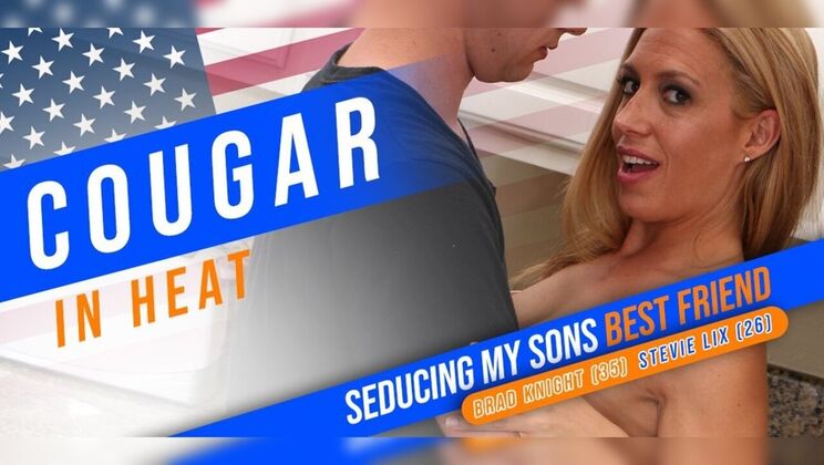 Brad Sucks Stevie Lix's Small Tits and Gets Fucked