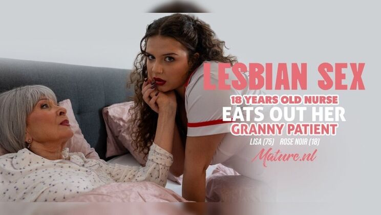 Hot Nurse Rose Goes Down on Her 75yo Granny Patient