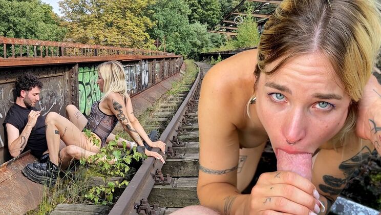 Kitti & Uri Urbex-Rated Tattoo Piercing Girl Blowbang