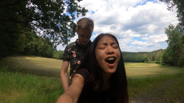 Playing The Field – Outdoor POV with Kim & Leo