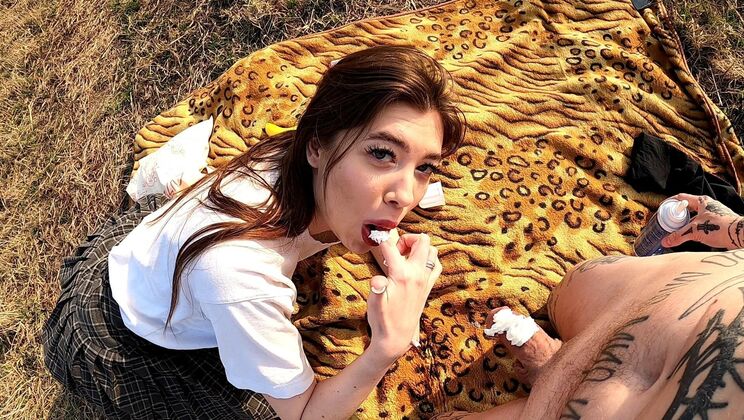 Banana Cream Picnic & Public Flashing With Igor & Lera