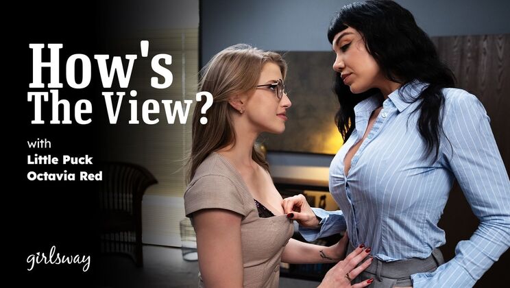 How's The View? Stockings and Glasses Lesbian Fun