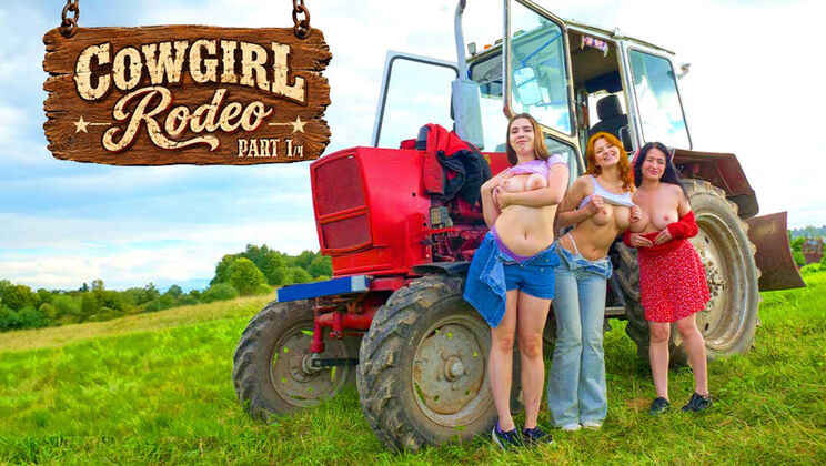 Cowgirl Rodeo 1/4 – Shaved Pussy Licking and Scissoring Fun